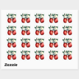Santas Mittens Vierkante Sticker
