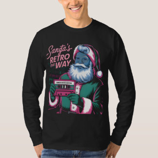 Santa's Mixtape - 80s Kerstmis Nostalgie T-shirt