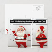 Santa's Mok Shot Feestdagenkaart (Voorkant / Achterkant)