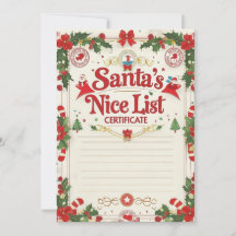 Santa's Mooie Lijst Certificaat | Officieel