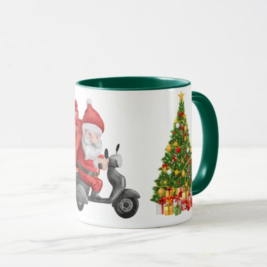 Santa's Motorcycle Christmas Mok (Voorkant rechts)