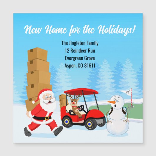 Santa's Moving Boxes with Reindeer on Golf Course  (Voorkant)