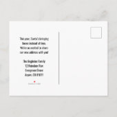 Santa's Moving Boxes with Reindeer on Golf Course Aankondigingskaart (Achterkant)