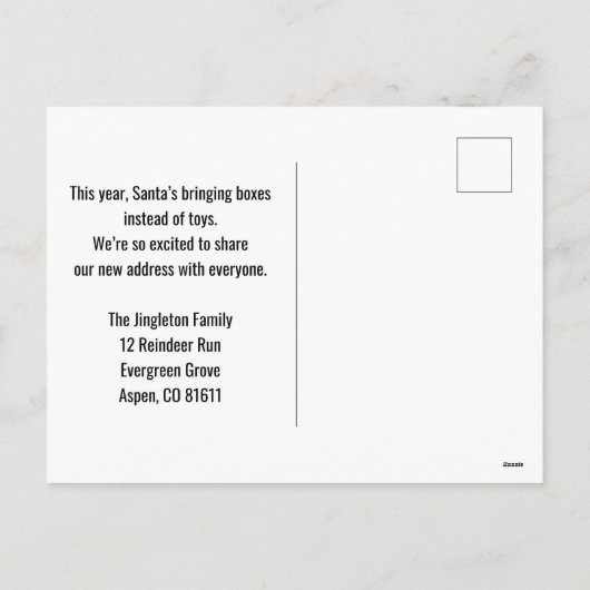 Santa's Moving Boxes with Reindeer on Golf Course Feestdagenkaart (Achterkant)