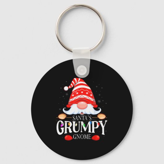 Santa's Mpy Gnome Matching Christmas Pajama  Sleutelhanger (Voorkant)