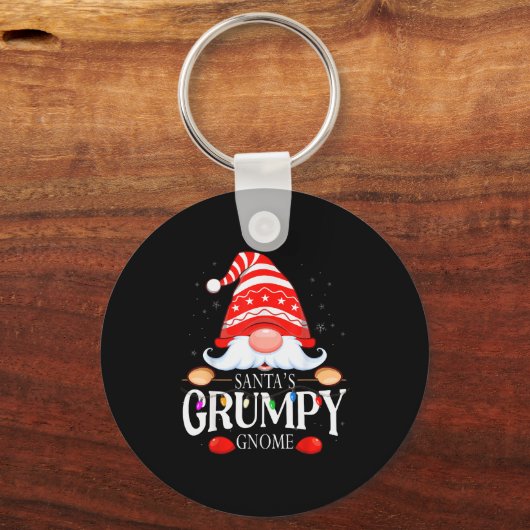 Santa's Mpy Gnome Matching Christmas Pajama Sleutelhanger (Voorkant)