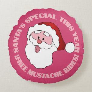 Santa's Mustache Rides aangepaste gooi kussen