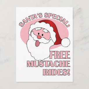 Santa's Mustache Rides briefkaart