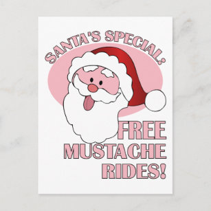 Santa's Mustache Rides briefkaart