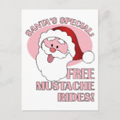 Santa's Mustache Rides briefkaart (Voorkant)