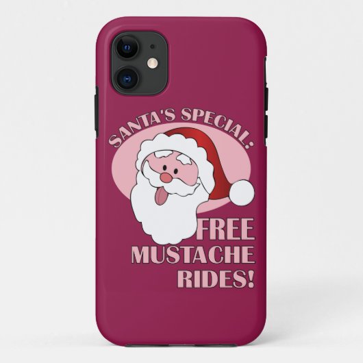 Santa's Mustache Rides iPhone case (Achterkant)