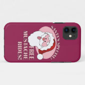 Santa's Mustache Rides iPhone case (Achterkant (horizontaal))