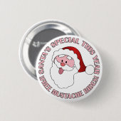 Santa's Mustache Rides-knop Ronde Button 5,7 Cm (Voorkant /achterkant)