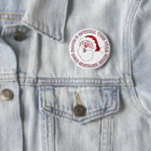 Santa's Mustache Rides-knop Ronde Button 5,7 Cm (In situ)