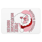 Santa's Mustache Rides magneet (Horizontaal)