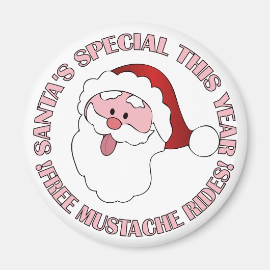 Santa's Mustache Rides magneet (Voorkant)