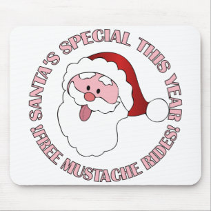 Santa's Mustache Rides Mousepad Muismat