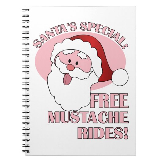 Santa's Mustache Rides notitieboek (Voorkant)