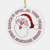 Santa's Mustache Rides ornament (Voorkant)