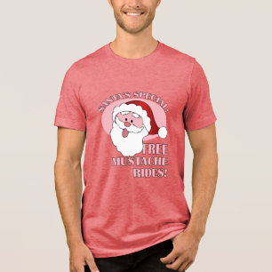 Santa's Mustache Rides shirt - kies stijl, kleur