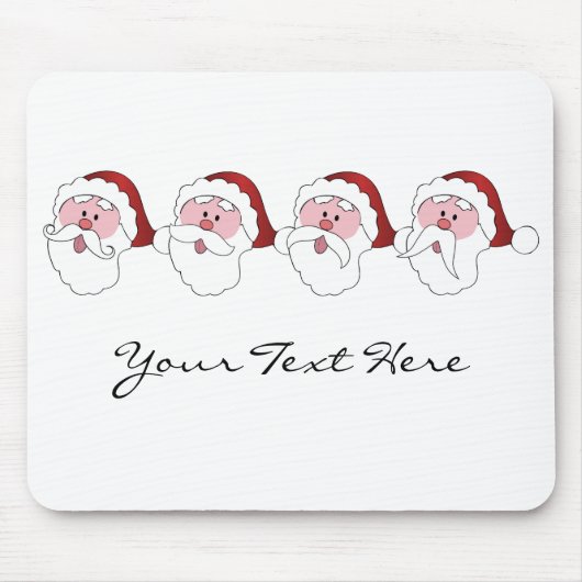Santa's Mustaches aangepaste mousepad Muismat (Voorkant)