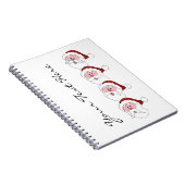 Santa's Mustaches aangepaste notitieboek (Rechterzijde)