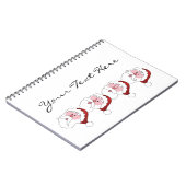 Santa's Mustaches aangepaste notitieboek (Linkerzijde)