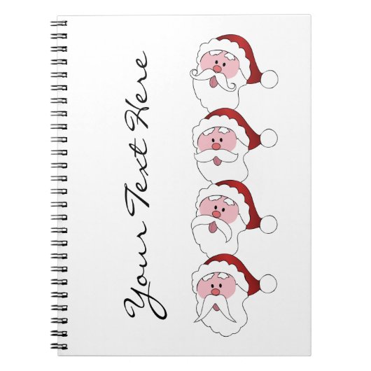 Santa's Mustaches aangepaste notitieboek (Voorkant)