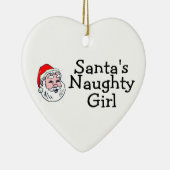 Santas Naughty Girl Keramisch Ornament (Rechts)