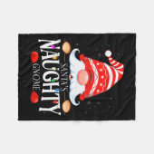 Santa's Naughty Gnome Matching Christmas Pajama  Fleece Deken (Voorkant (Horizontaal))