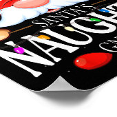 Santa's Naughty Gnome Matching Christmas Pajama  Poster (Hoek)