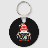 Santa's Naughty Gnome Matching Christmas Pajama Sleutelhanger (Voorkant)