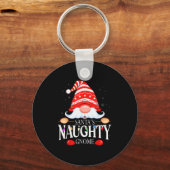 Santa's Naughty Gnome Matching Christmas Pajama Sleutelhanger (Voorkant)