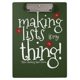 Santas Naughty & leuke lijst Klembord