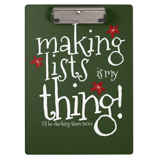 Santas Naughty & leuke lijst Klembord (Voorkant)