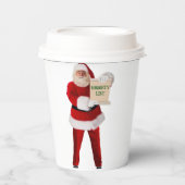Santa's Naughty Lijst Papieren bekers (Voorkant)