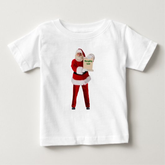 Santa's Naughty List Baby T-shirt (Voorkant)
