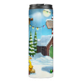 Santa's Naughty List Humor Thermosbeker (Achterkant)