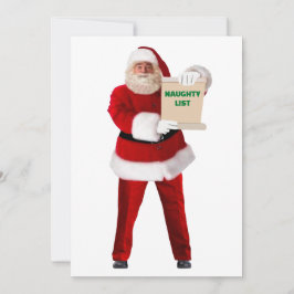 Santa's Naughty List Kerst Kaart