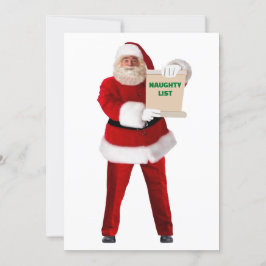 Santa's Naughty List Kerst Kaart