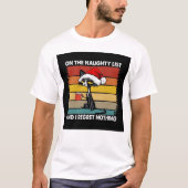 Santas Naughty List T-shirt (Voorkant)