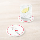 Santa's Naughty List Zandsteen Onderzetter (Zijkant)