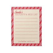 Santa's Naughty of Nice List Notitieblok (Linkerzijde)