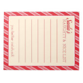 Santa's Naughty of Nice List Notitieblok (Voorkant)