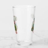 Santa's Naughty Pass Persoonlijke kerstnaam Glas (Links)