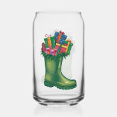 Santa's New Boots Blikvorm Glas (Achterkant)