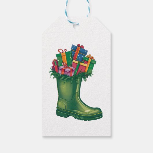 Santa's New Boots Cadeaulabel (Achterkant)