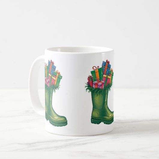 Santa's New Boots Koffiemok (Voorkant links)