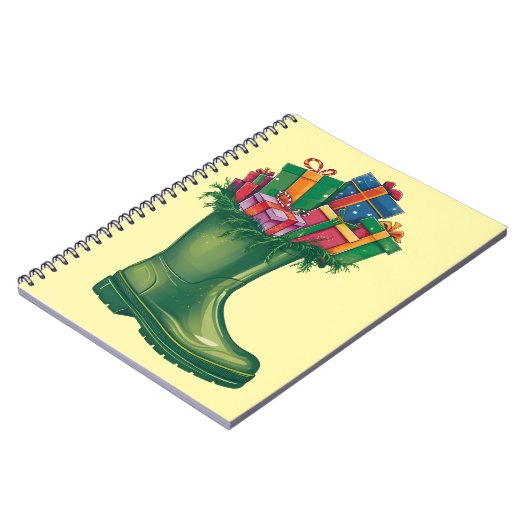 Santa's New Boots Notitieboek (Linkerzijde)