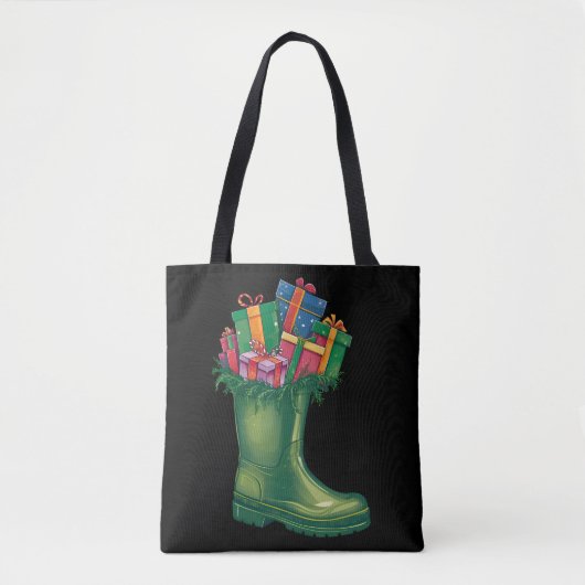 Santa's New Boots Tote Bag (Voorkant)